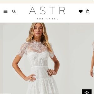 ASTR Leilani Lace Bustier Mini Dress